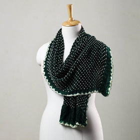 Kutch Bandhani Silk Stole - Tie-Dye Artistry