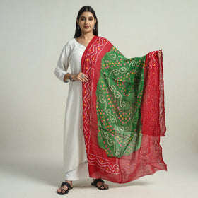  Kutch Bandhani Tie-Dye Mul Cotton Dupatta 24 