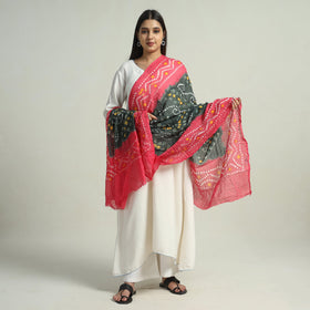  Kutch Bandhani Tie-Dye Mul Cotton Dupatta 27 