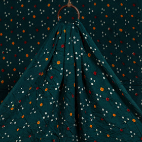 Green - kutch bandhani tie-dye mul cotton fabric