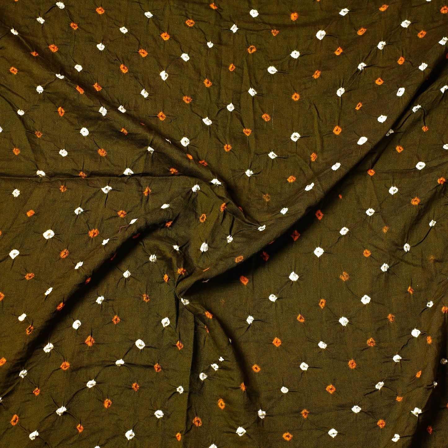  Kutch Bandhani Tie-Dye Satin Cotton Precut Fabric 