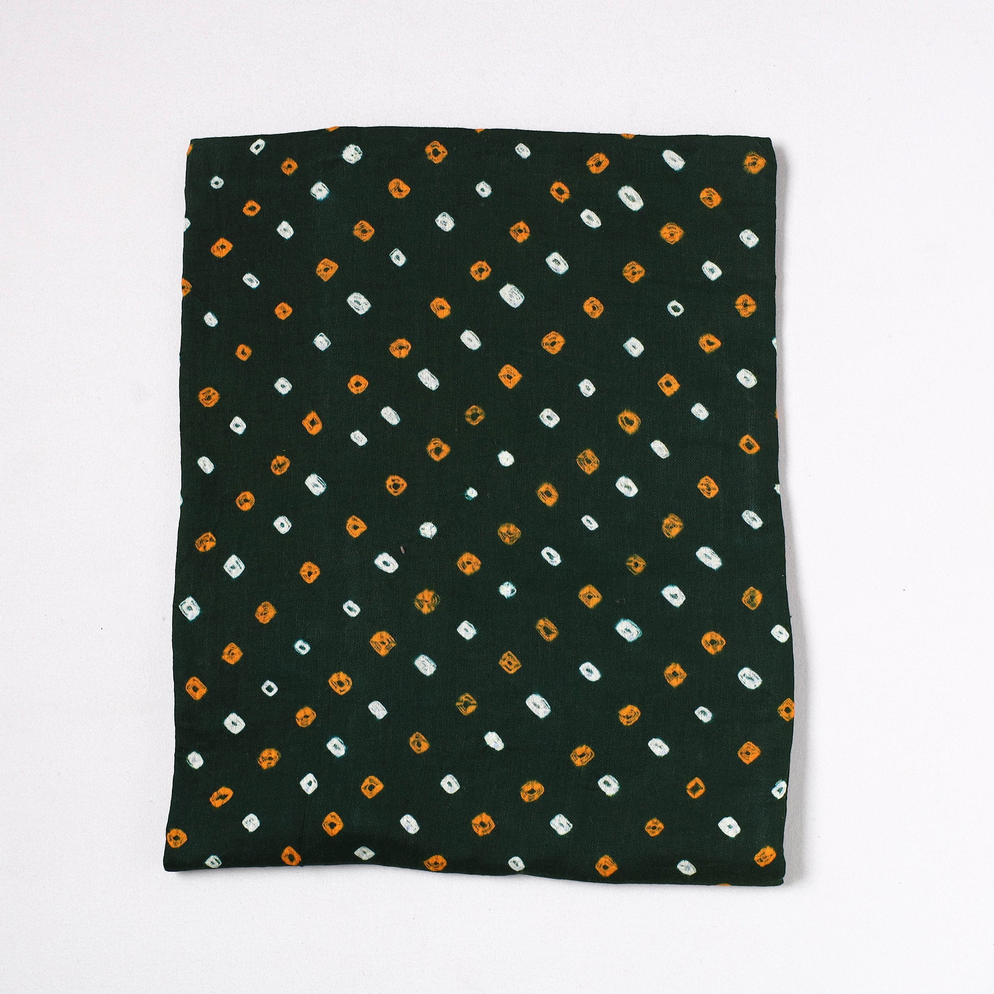 Green - Kutch Tie-Dye Pure Mul Cotton Bandhani Fabric 16
