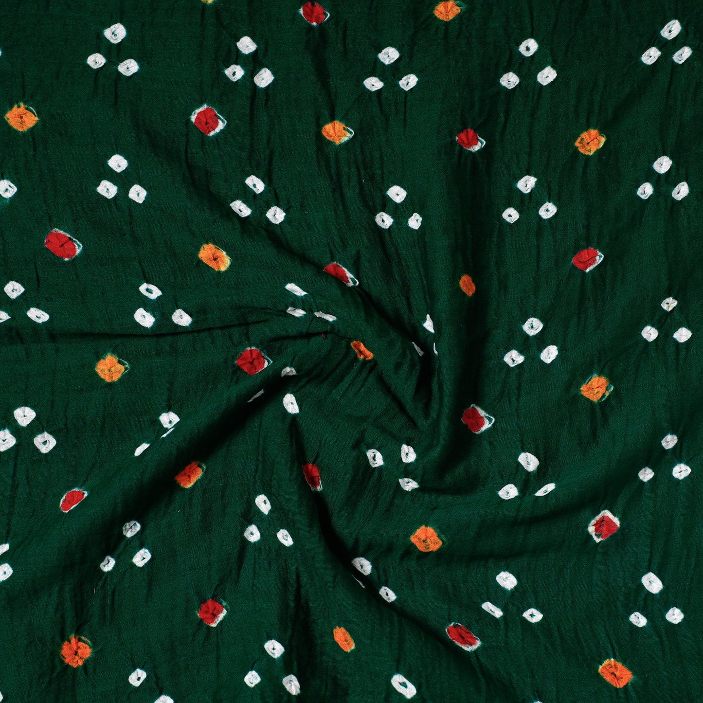  Kutch Bandhani Tie-Dye Satin Cotton Precut Fabric 
