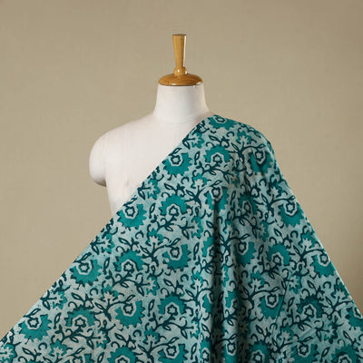 Green - kutch batik cotton fabric 01 - handcrafted