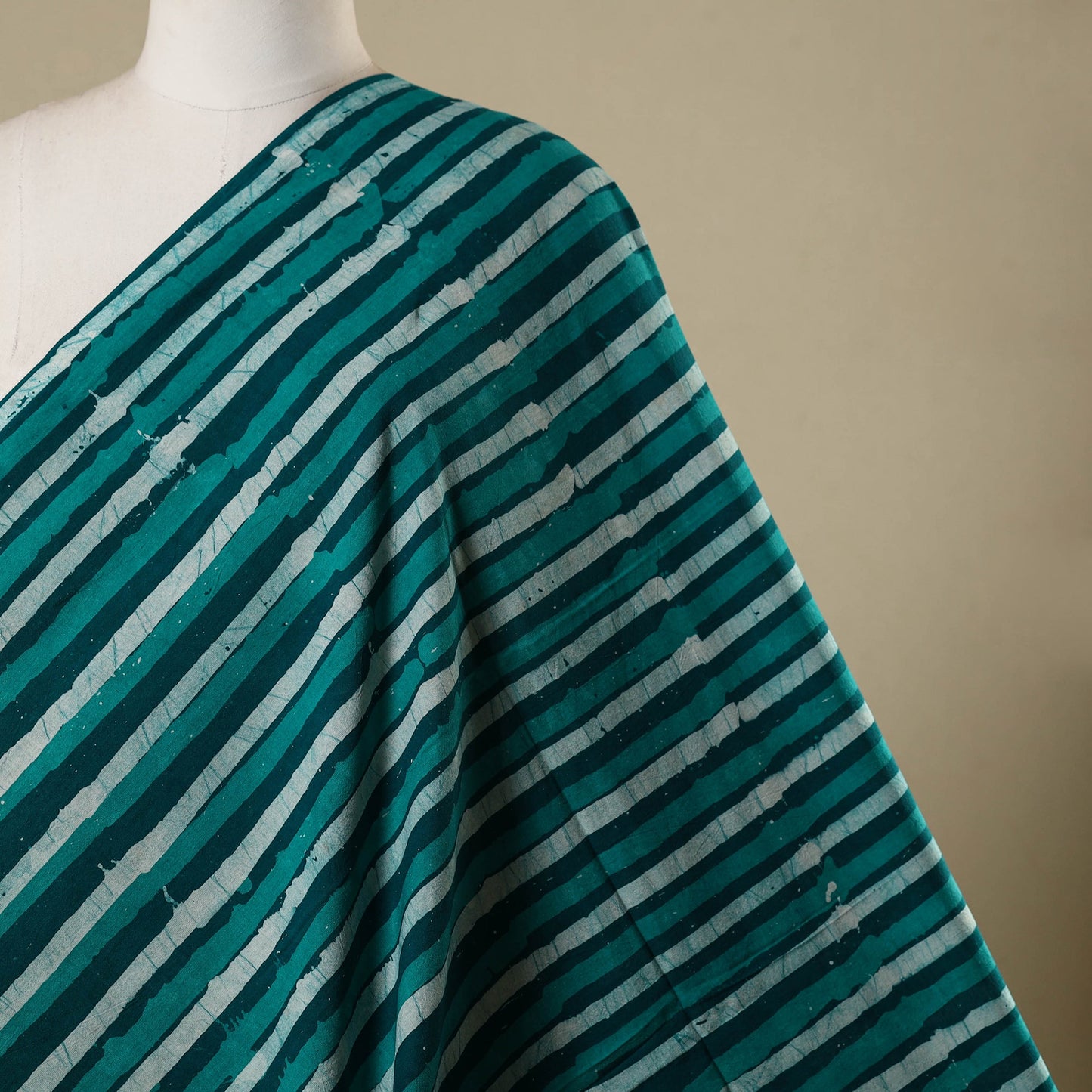 Green - kutch batik cotton fabric 03 - handcrafted