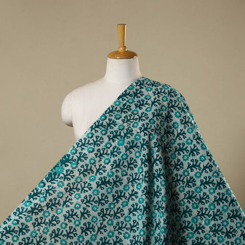 Green - kutch batik cotton fabric 15 - handcrafted