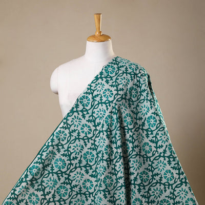 Green - kutch batik cotton fabric 17 - handcrafted