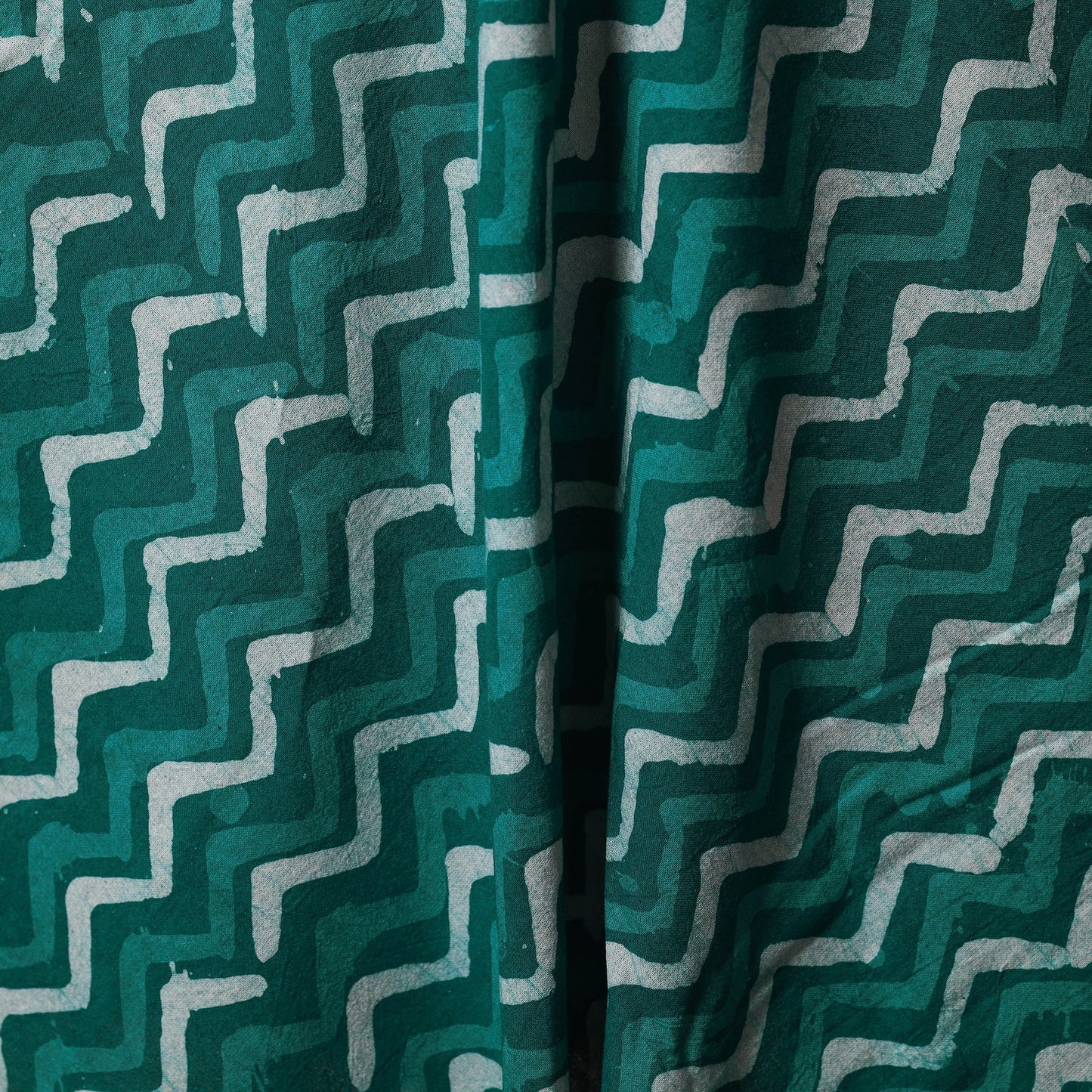 Green - kutch batik cotton fabric 24 - handcrafted