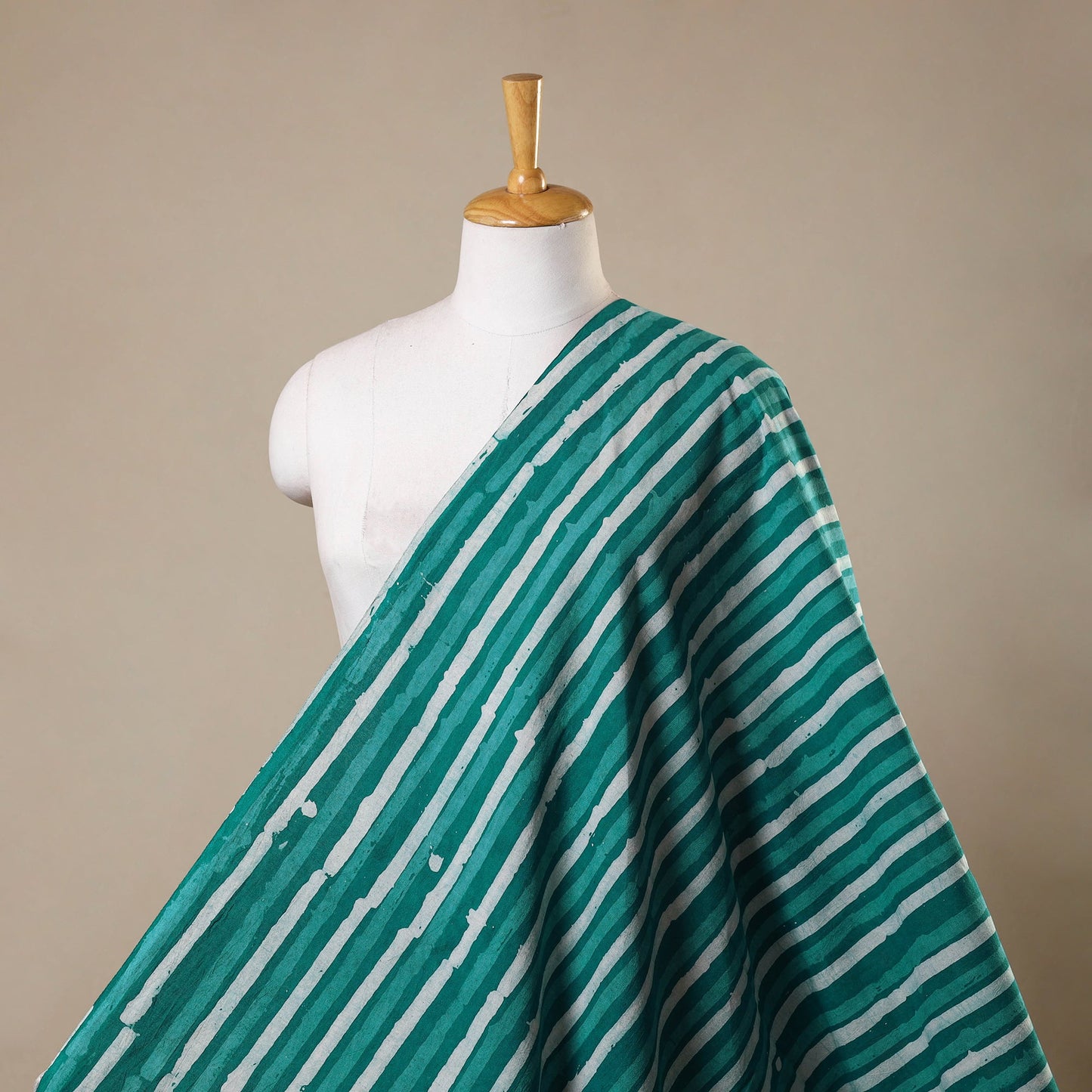 Green - kutch batik cotton fabric 32 - handcrafted