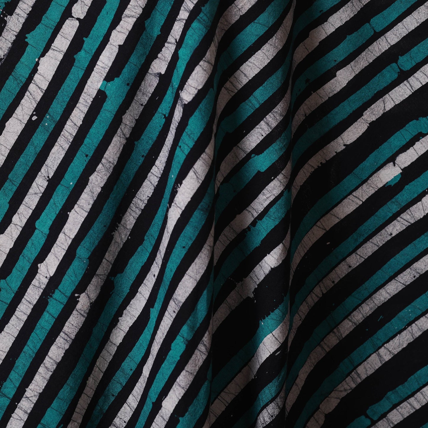 Green - kutch batik cotton fabric 48 - handcrafted