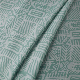 Green - Kutch Batik Print Modal Silk Fabric 07