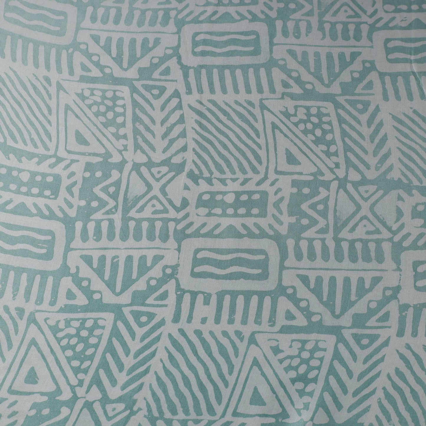 Green - kutch batik modal silk fabric 07 - handcrafted