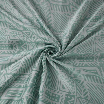 Green - Kutch Batik Print Modal Silk Fabric 07