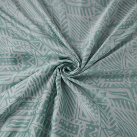 Green - kutch batik modal silk fabric 07 - handcrafted