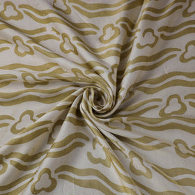 Green - kutch batik modal silk fabric 14 - handcrafted