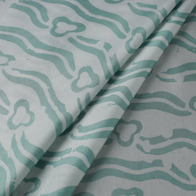 Green - kutch batik modal silk fabric 19 - handcrafted