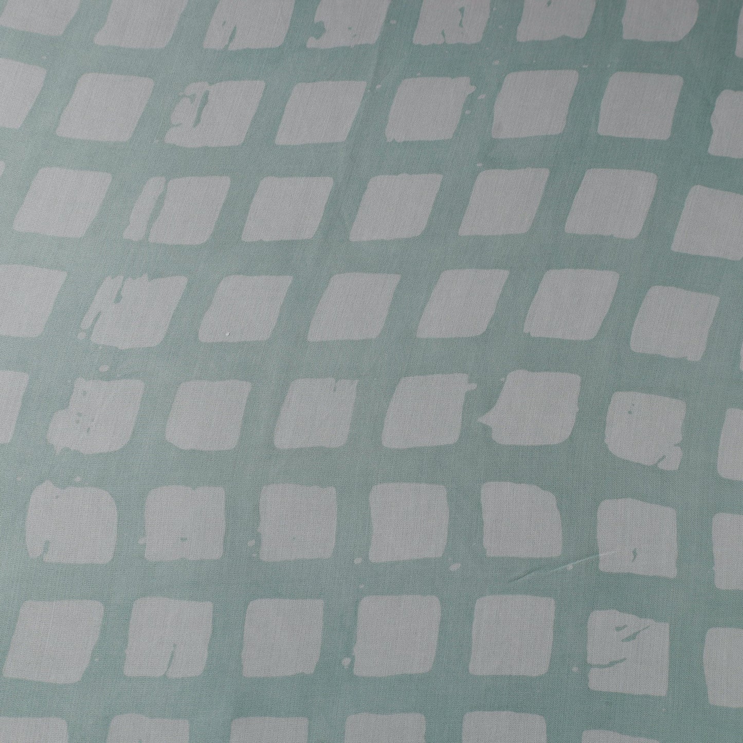 Green - kutch batik modal silk fabric 20 - handcrafted