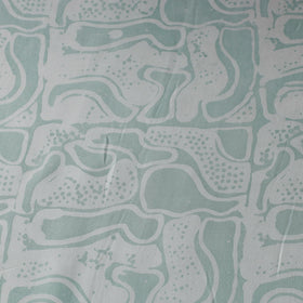 Green - kutch batik modal silk fabric 31 - handcrafted