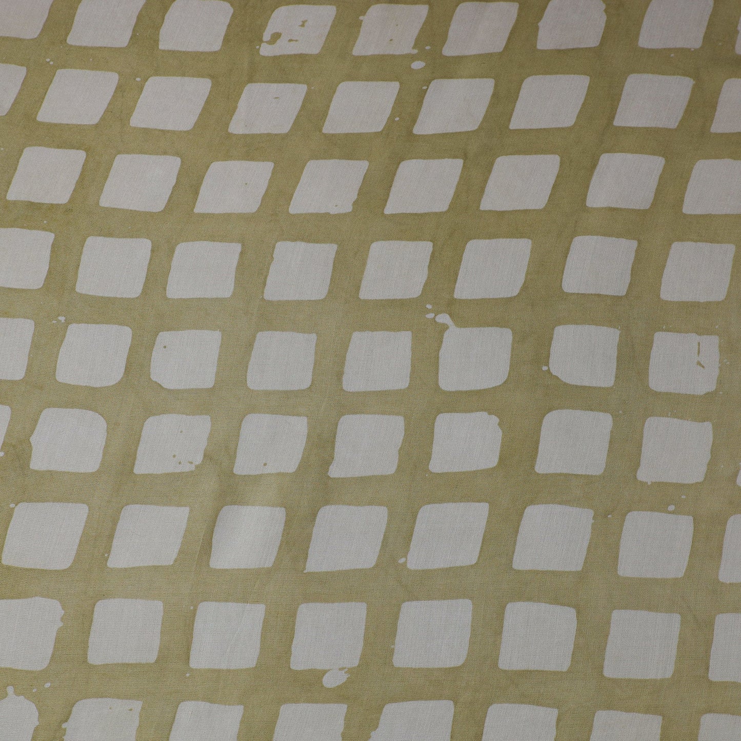 Green - kutch batik modal silk fabric 34 - handcrafted