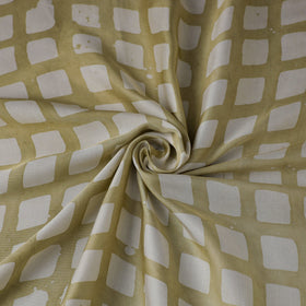 Green - kutch batik modal silk fabric 34 - handcrafted