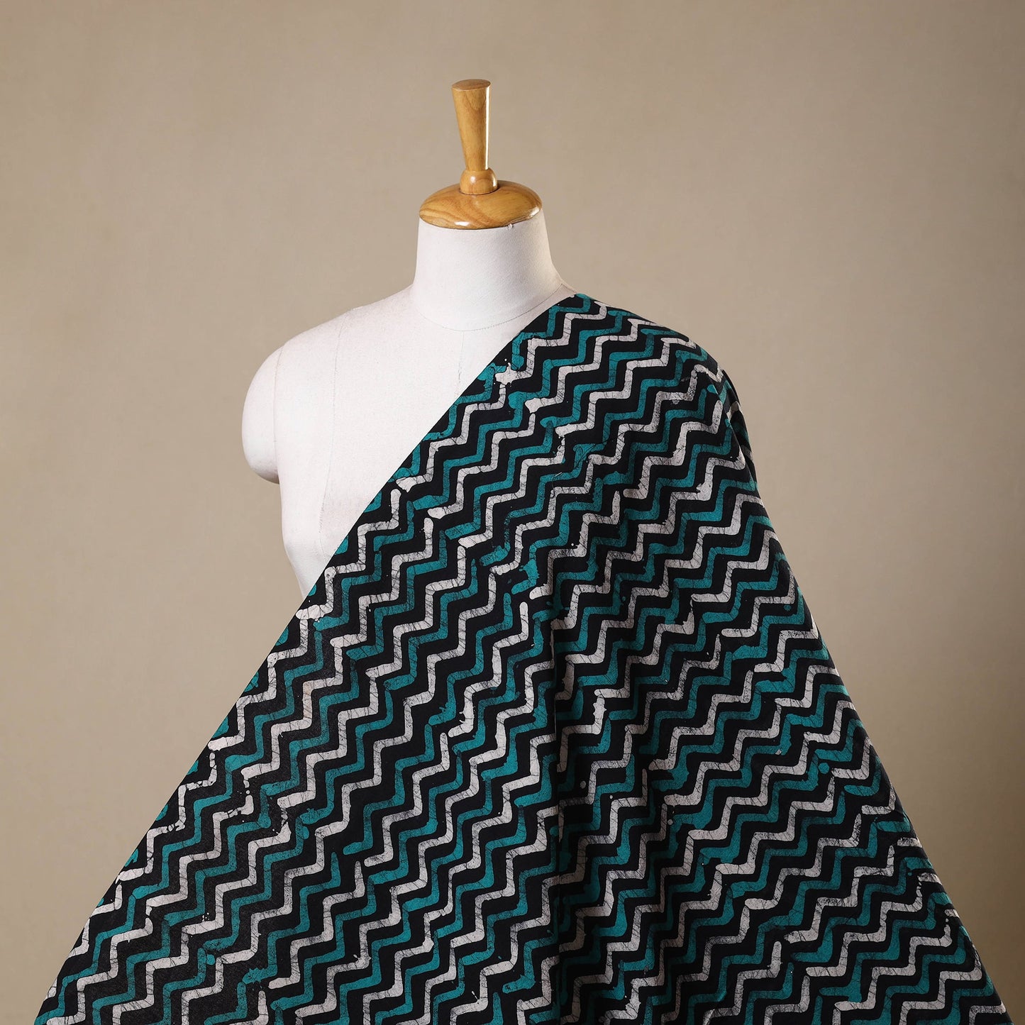 Green - kutch batik cotton fabric 64 - handcrafted