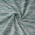 Green - kutch batik modal silk fabric 19 - handcrafted