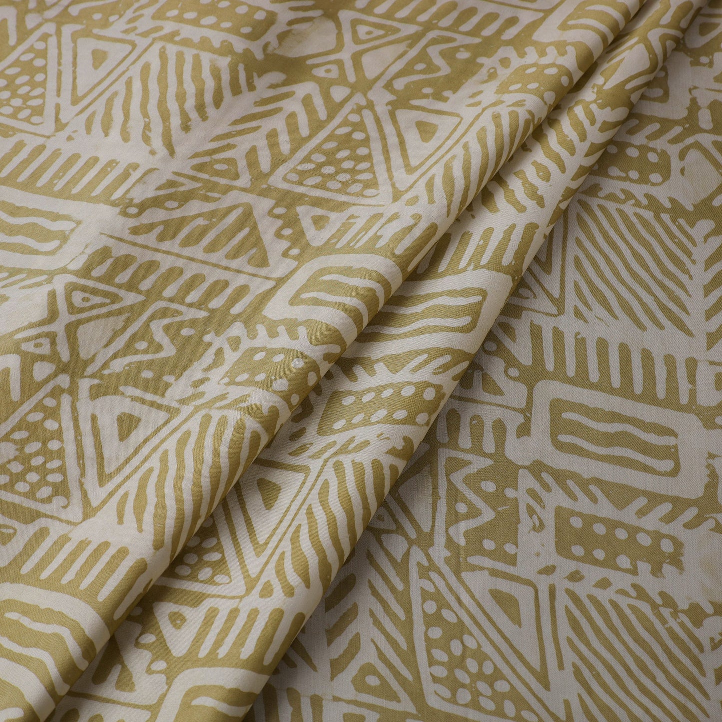 Green - Kutch Batik Print Modal Silk Fabric 22