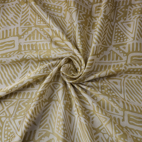 Green - Kutch Batik Print Modal Silk Fabric 22