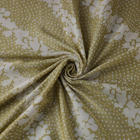 Green - kutch batik modal silk fabric 23 - handcrafted