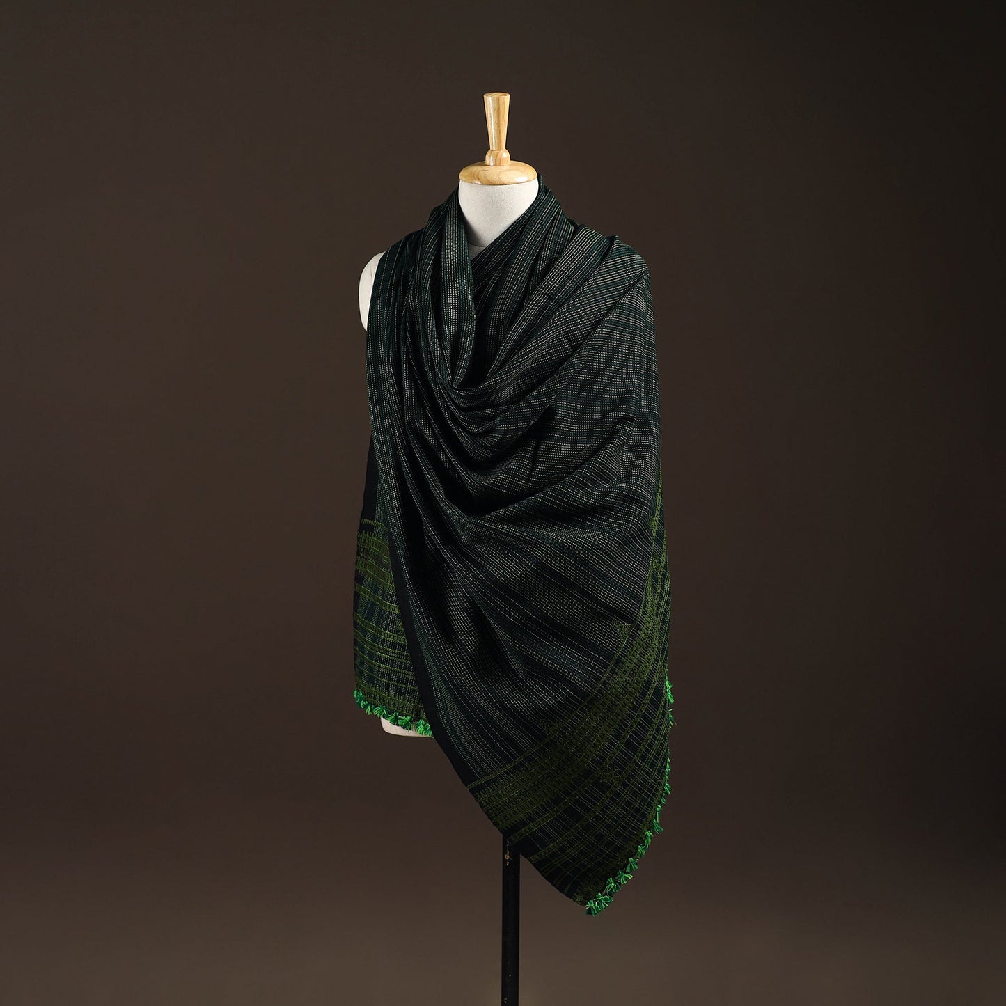 Kutch bhujodi handwoven wool shawl 49 - handcrafted