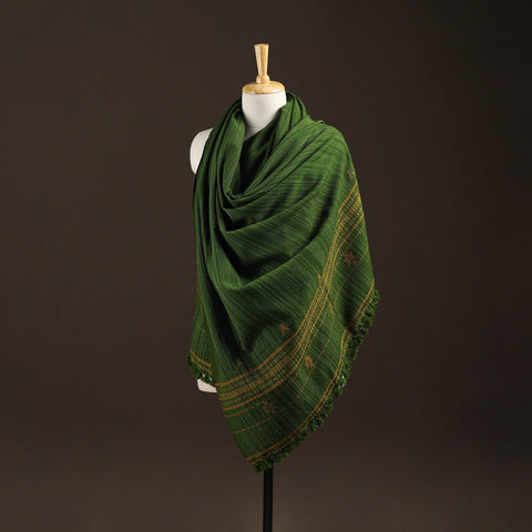 Kutch bhujodi handwoven wool shawl 61 - handcrafted