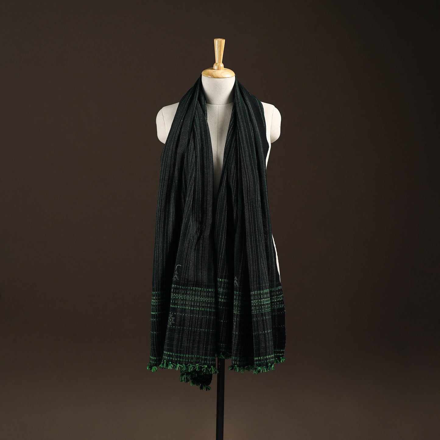 Kutch bhujodi handwoven wool shawl 63 - handcrafted