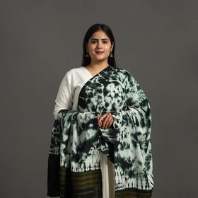 Green - kutch bhujodi weaving handloom cotton dupatta