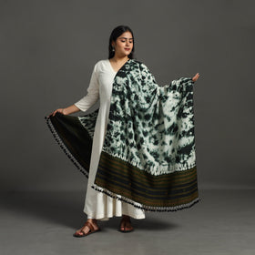 Green - kutch bhujodi weaving handloom cotton dupatta