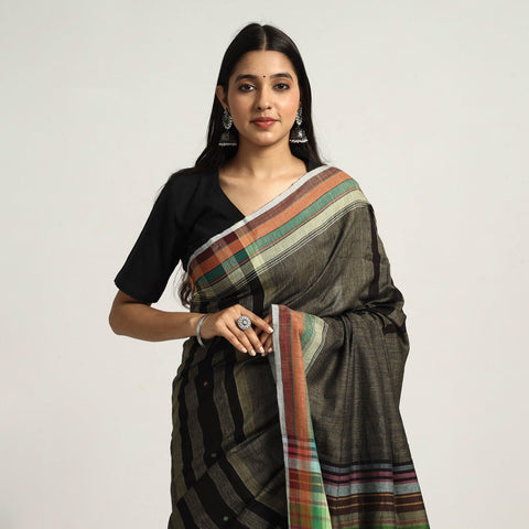 Green - Kutch Cotton Bhujodi Handloom Saree
