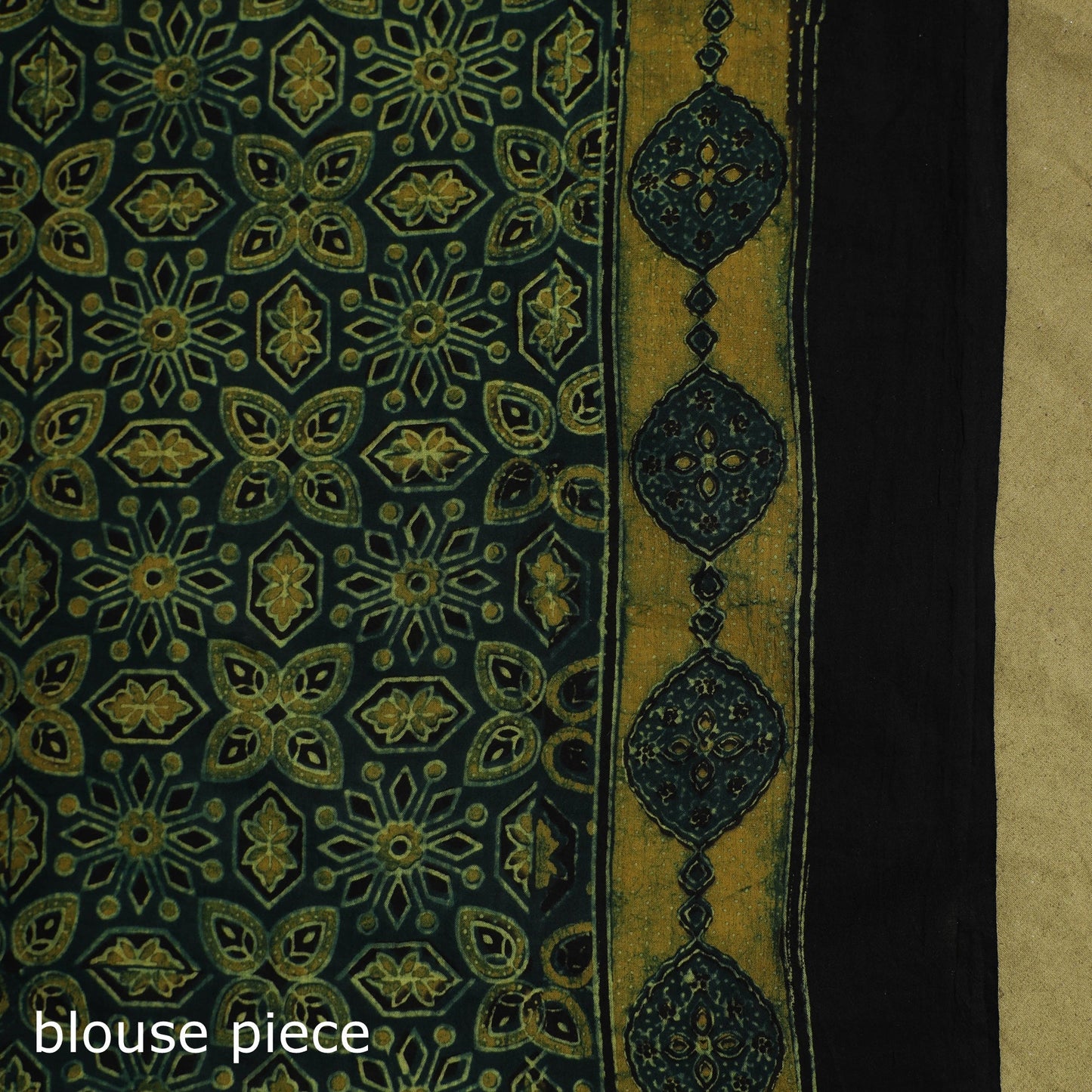 Kutch hand block print natural dyed pure mul cotton ajrakh