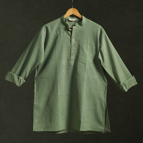 Kutch handloom organic kala cotton short kurta for men 02