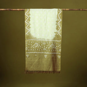 Kutch handwoven bagida merino wool tie-dye bandhani stole