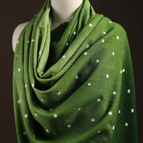 Kutch handwoven merino wool bandhani tie-dye shawl 137