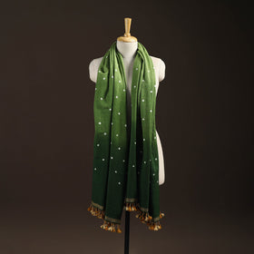 Kutch handwoven merino wool bandhani tie-dye shawl 137