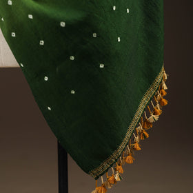 Kutch handwoven merino wool bandhani tie-dye shawl 137