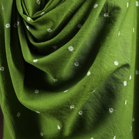 Kutch handwoven merino wool bandhani tie-dye shawl 85