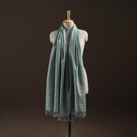 Green - kutch bhujodi handwoven merino wool shawl 11