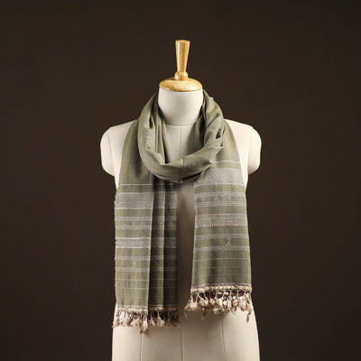 Kutch handwoven merino wool stole 55 - handcrafted