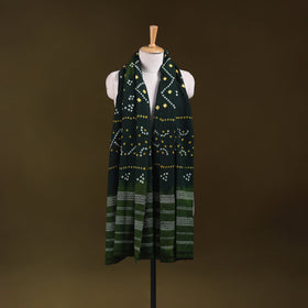 Kutch handwoven merino wool tie-dye bandhani shawl 17