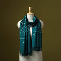 Kutch handwoven merino wool tie-dye bandhani stole 07