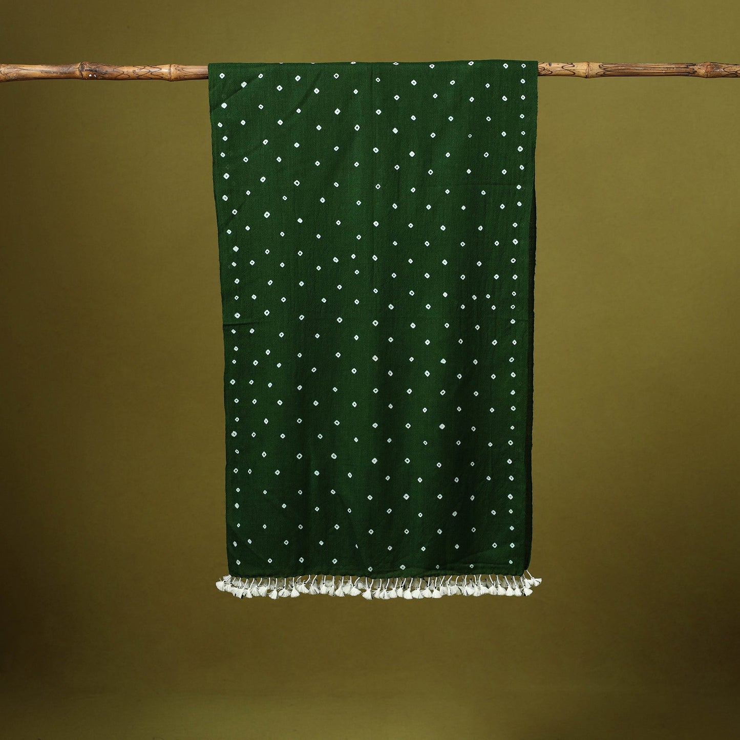 Kutch handwoven merino wool tie-dye bandhani stole 18