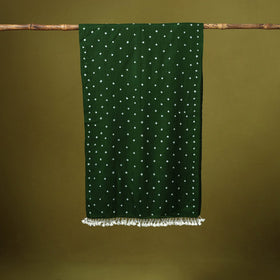 Kutch handwoven merino wool tie-dye bandhani stole 18