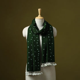 Kutch handwoven merino wool tie-dye bandhani stole 18