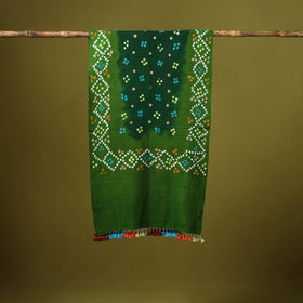 Kutch handwoven merino wool tie-dye bandhani stole 23